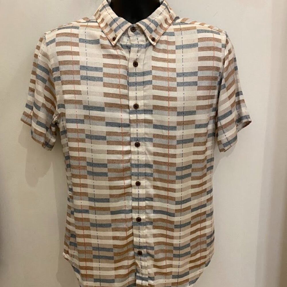 Bridge and Burn Grant Slim Shirt | Manzanita Stripe | Size XXL | NWT